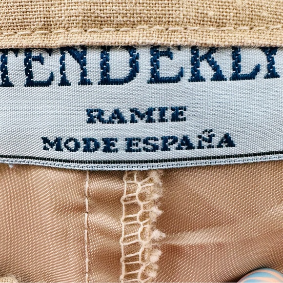 Vintage Tenderly linen blend straight leg pants trousers - Picture 9 of 10